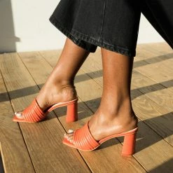 DOLCEVITA SANDALS PRIANA HEELS PERSIMMON STELLA