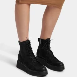 Recurate ADYSON BOOTIES BLACK NUBUCK Re:vita