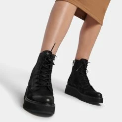 Recurate ADYSON BOOTIES BLACK NUBUCK Re:vita