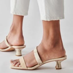 DOLCEVITA BERTIE HEELS CREAM LEATHER