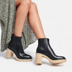 DOLCEVITA CASTER H2O BOOTIES BLACK LEATHER