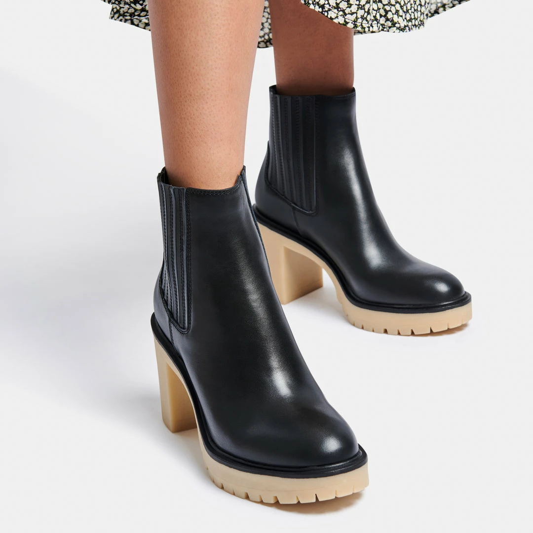 DOLCEVITA CASTER H2O BOOTIES BLACK LEATHER