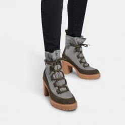 Recurate CELIDA BOOTS OLIVE MULTI NYLON Re:vita RESALE