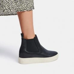 DOLCEVITA COLA SNEAKERS BLACK LEATHER H20