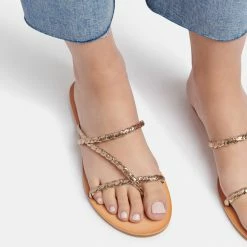 DOLCEVITA DEXLA SANDALS GOLD CRACKLED STELLA