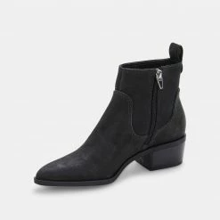 DOLCEVITA ABLE BOOTIES ONYX NUBUCK