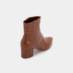 Recurate RESALE BEL BOOTIES COGNAC CROCO Re:vita