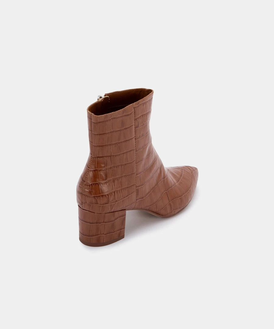 Recurate RESALE BEL BOOTIES COGNAC CROCO Re:vita
