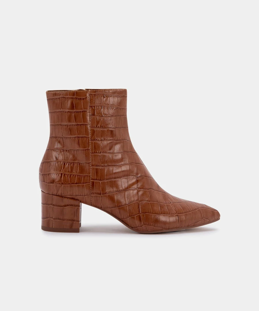 Recurate RESALE BEL BOOTIES COGNAC CROCO Re:vita