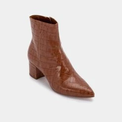 Recurate RESALE BEL BOOTIES COGNAC CROCO Re:vita