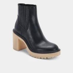 DOLCEVITA CASTER H2O BOOTIES BLACK LEATHER