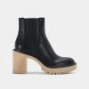 DOLCEVITA CASTER H2O BOOTIES BLACK LEATHER