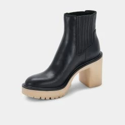 DOLCEVITA CASTER H2O BOOTIES BLACK LEATHER