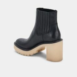 DOLCEVITA CASTER H2O BOOTIES BLACK LEATHER