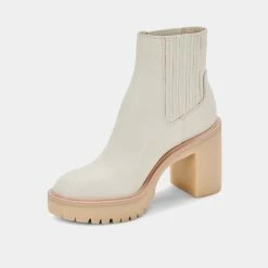 DOLCEVITA CASTER H2O BOOTIES IVORY LEATHER