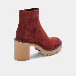 DOLCEVITA CASTER H2O BOOTIES MAROON SUEDE
