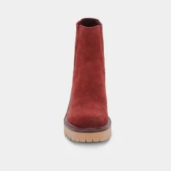 DOLCEVITA CASTER H2O BOOTIES MAROON SUEDE