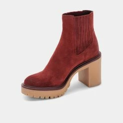 DOLCEVITA CASTER H2O BOOTIES MAROON SUEDE