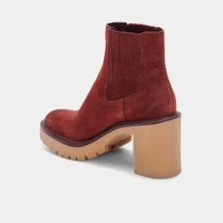 DOLCEVITA CASTER H2O BOOTIES MAROON SUEDE