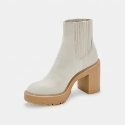 DOLCEVITA CASTER BOOTIES SANDSTONE CANVAS