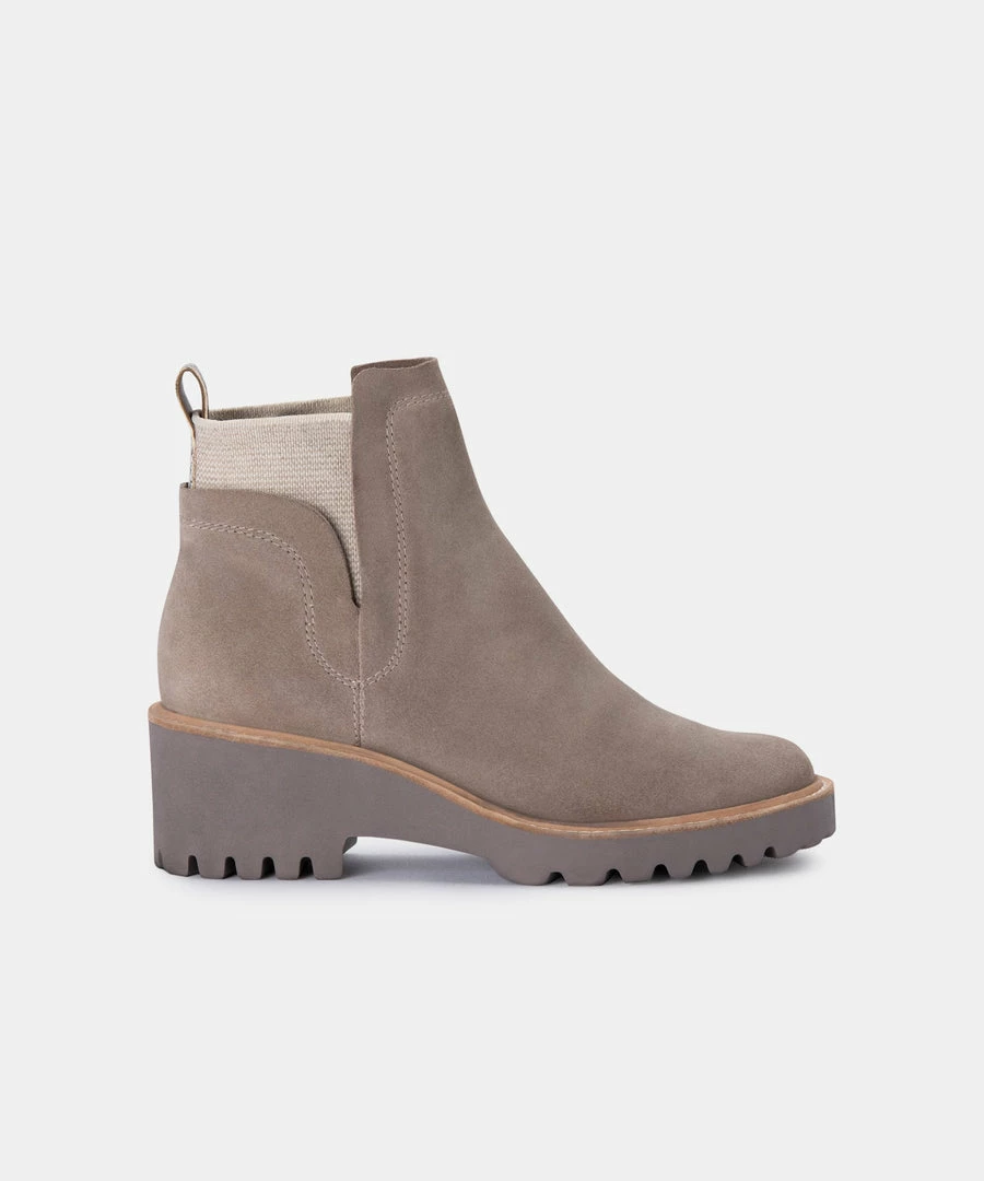 DOLCEVITA HUEY WIDE BOOTIES ALMOND SUEDE