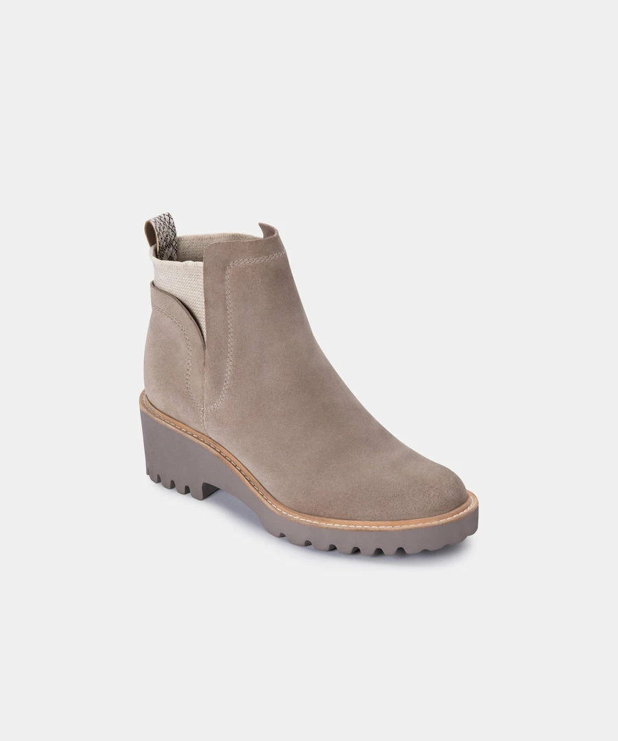 DOLCEVITA HUEY WIDE BOOTIES ALMOND SUEDE