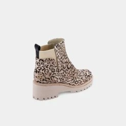 Recurate HUEY BOOTIES BEIGE LEOPARD CANVAS Re:vita