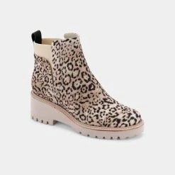 Recurate HUEY BOOTIES BEIGE LEOPARD CANVAS Re:vita