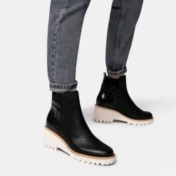 DOLCEVITA HUEY WIDE BOOTIES BLACK MULTI LEATHER
