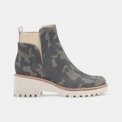 Recurate HUEY BOOTIES IN CAMO CANVAS - Re:vita