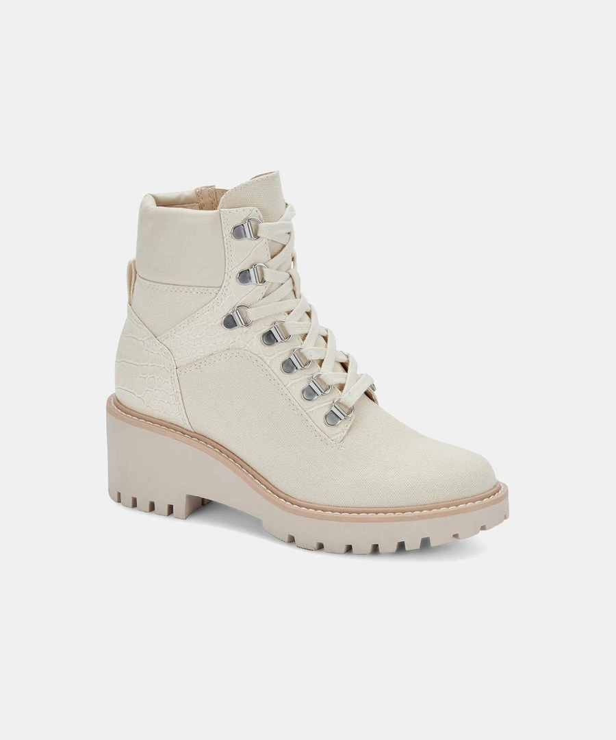 Recurate RESALE HUNTER BOOTIES IVORY CANVAS Re:vita