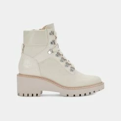 Recurate RESALE HUNTER BOOTIES IVORY CANVAS Re:vita