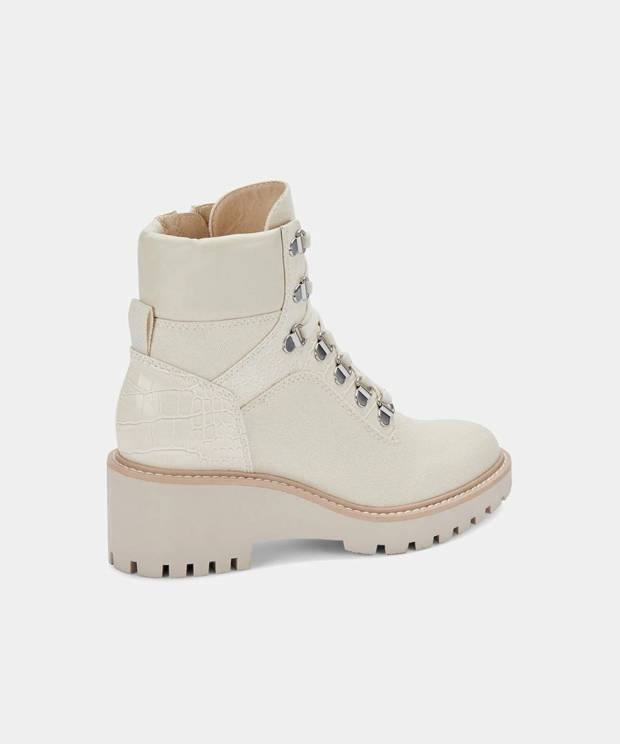 Recurate RESALE HUNTER BOOTIES IVORY CANVAS Re:vita