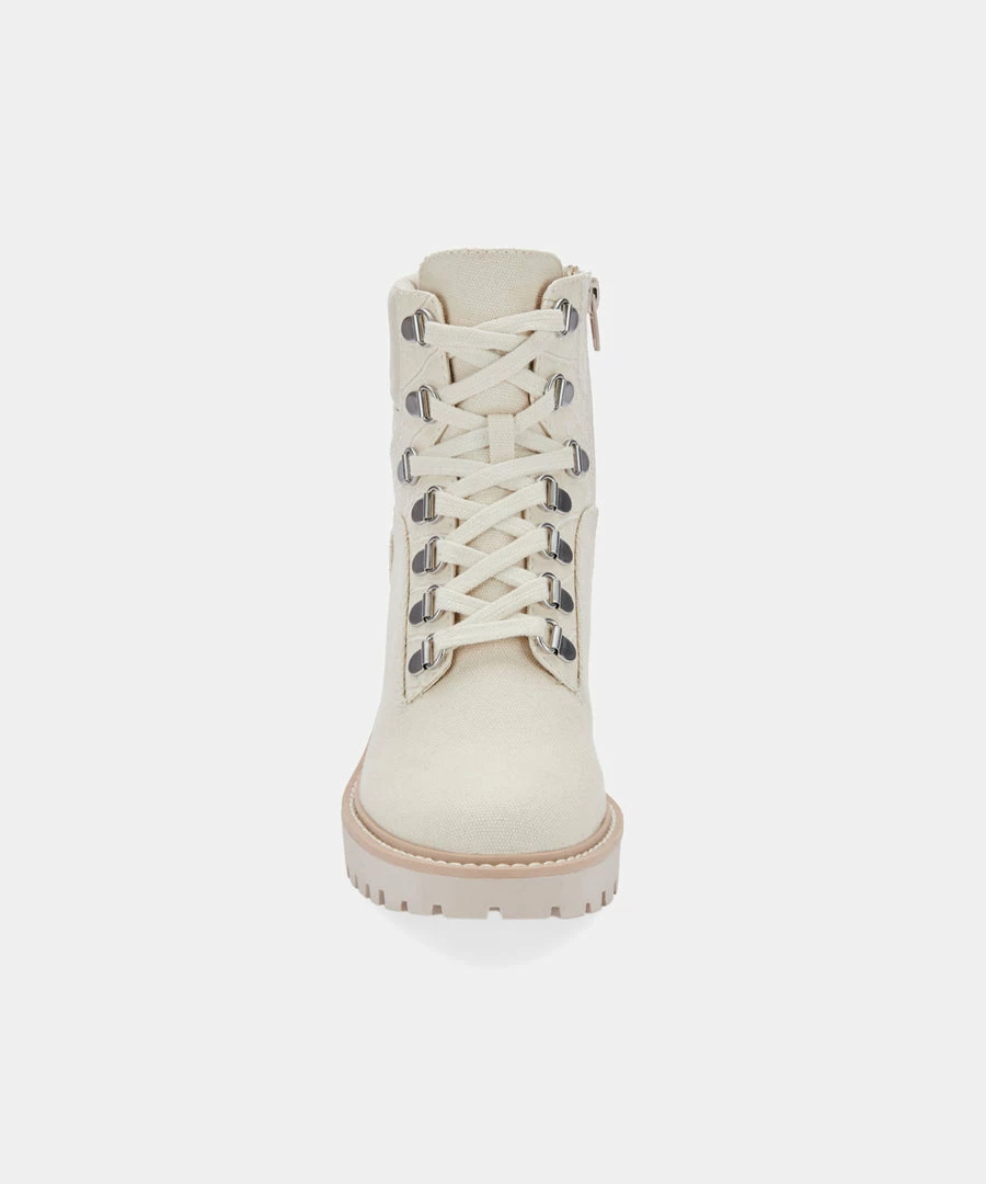 Recurate RESALE HUNTER BOOTIES IVORY CANVAS Re:vita