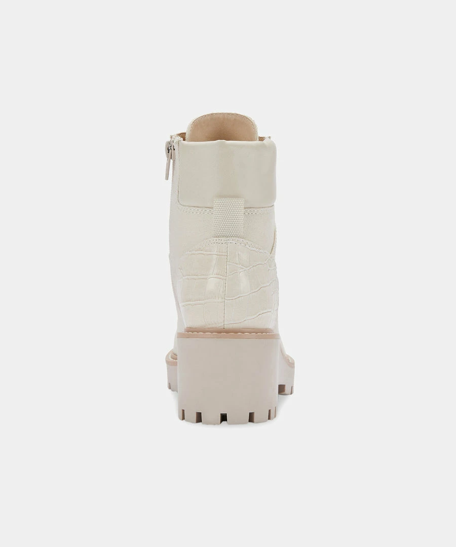 Recurate RESALE HUNTER BOOTIES IVORY CANVAS Re:vita