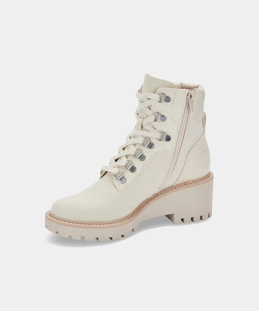 Recurate RESALE HUNTER BOOTIES IVORY CANVAS Re:vita