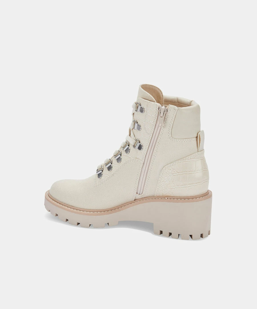 Recurate RESALE HUNTER BOOTIES IVORY CANVAS Re:vita