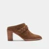 Recurate RESALE SERLA MULES DK BROWN SUEDE Re:vita