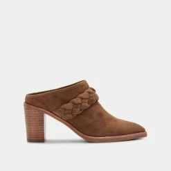 Recurate RESALE SERLA MULES DK BROWN SUEDE Re:vita
