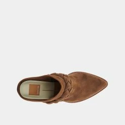 Recurate RESALE SERLA MULES DK BROWN SUEDE Re:vita
