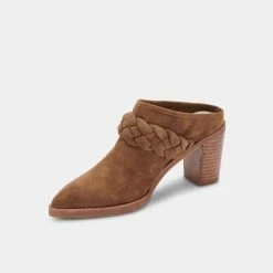 DOLCEVITA SERLA MULES DK BROWN SUEDE MULES & CLOGS