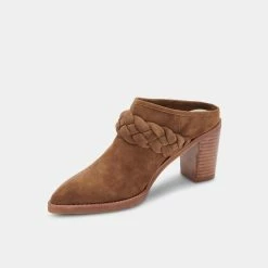 Recurate RESALE SERLA MULES DK BROWN SUEDE Re:vita