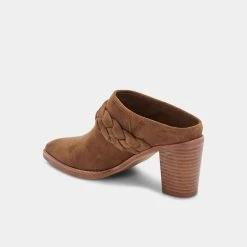 DOLCEVITA SERLA MULES DK BROWN SUEDE MULES & CLOGS