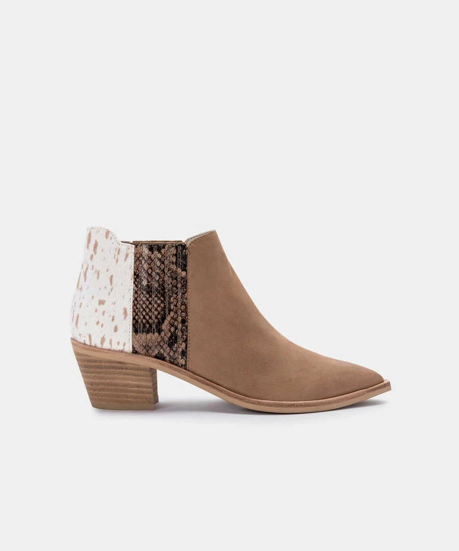 DOLCEVITA SHANA WIDE BOOTIES TAUPE MULTI NUBUCK