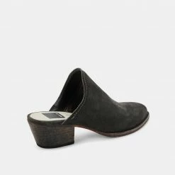 DOLCEVITA SHILOH MULES ANTHRACITE SUEDE MULES & CLOGS