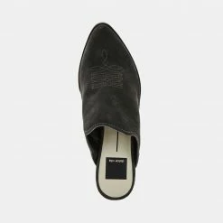 DOLCEVITA SHILOH MULES ANTHRACITE SUEDE MULES & CLOGS