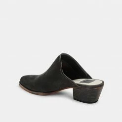 DOLCEVITA SHILOH MULES ANTHRACITE SUEDE MULES & CLOGS