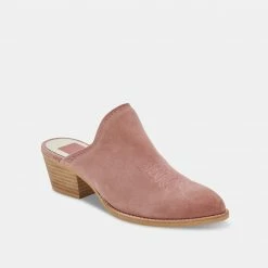 Recurate RESALE SHILOH MULES BLUSH SUEDE - Re:vita