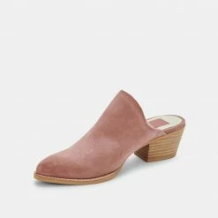 DOLCEVITA SHILOH MULES BLUSH SUEDE MULES & CLOGS