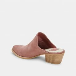 DOLCEVITA SHILOH MULES BLUSH SUEDE MULES & CLOGS